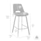 Armen Living Carise Black Faux Leather and Black Metal Swivel 30" Bar Stool LCCABABLBL30 - alternate 7